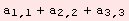 a_ (1, 1) + a_ (2, 2) + a_ (3, 3)